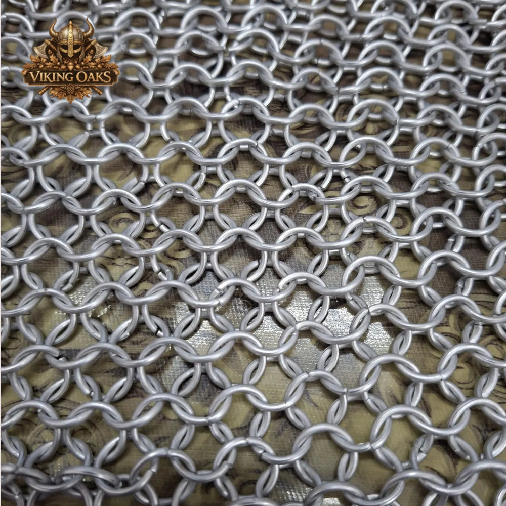 Aluminum Chainmail Coif Ren Faire LARP Viking Costume Halloween Hood