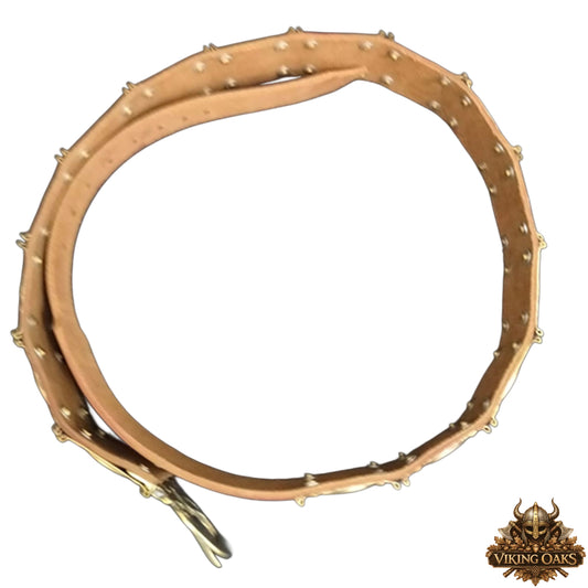 Roman Concentric Stamp Leather Belt – Ancient Reenactment & LARP Costume Accessory