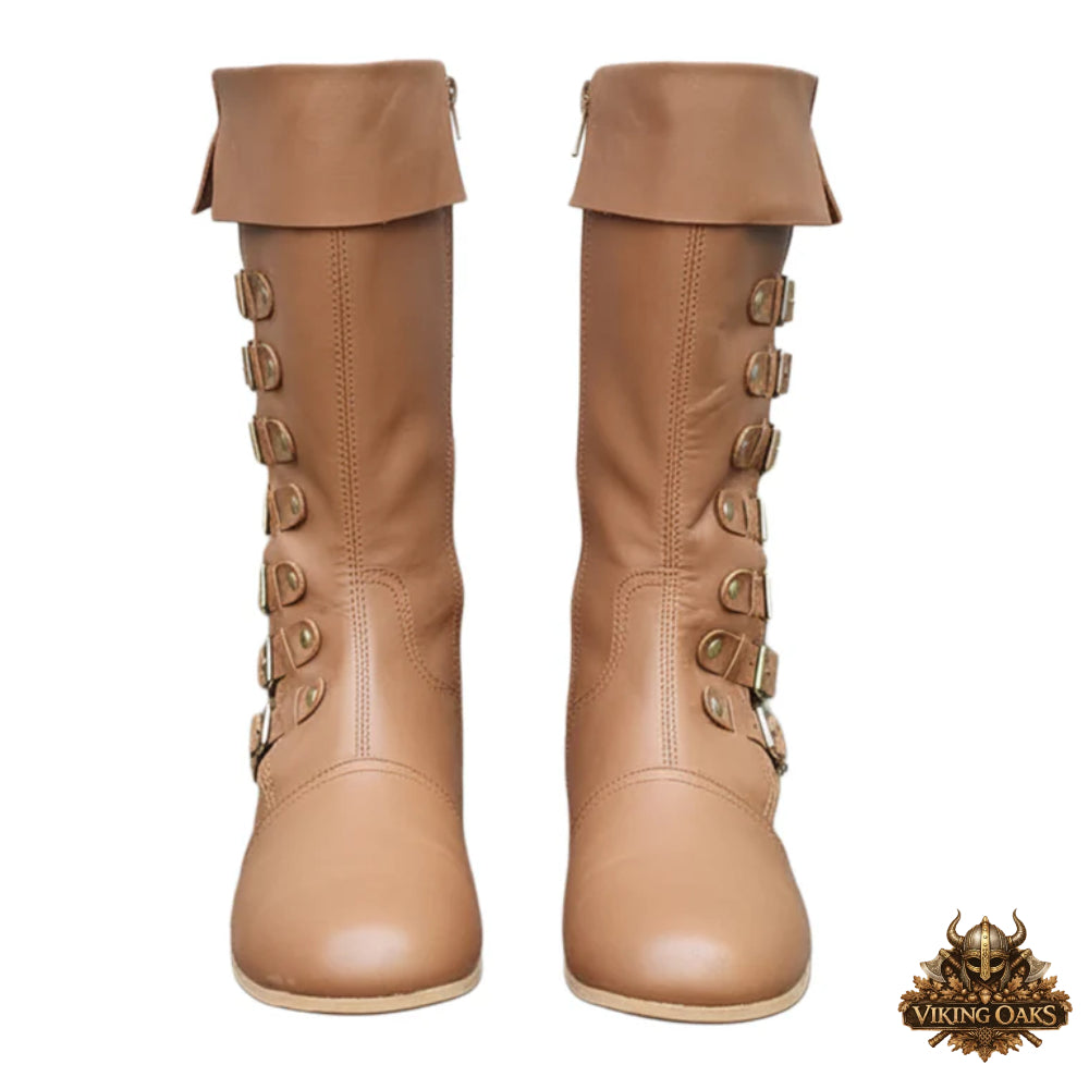 Medieval Leather Boots – Viking Pirate Renfaire Costume Footwear