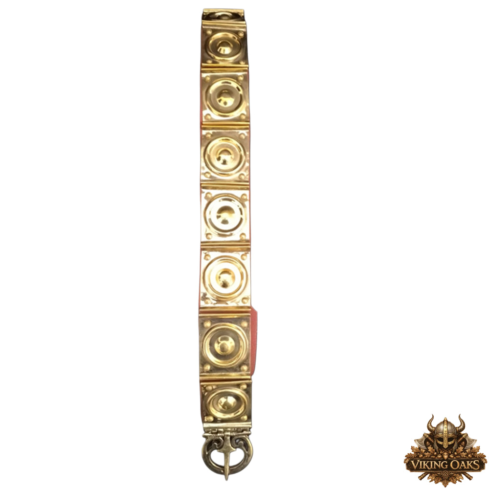Roman Concentric Stamp Leather Belt – Ancient Reenactment & LARP Costume Accessory