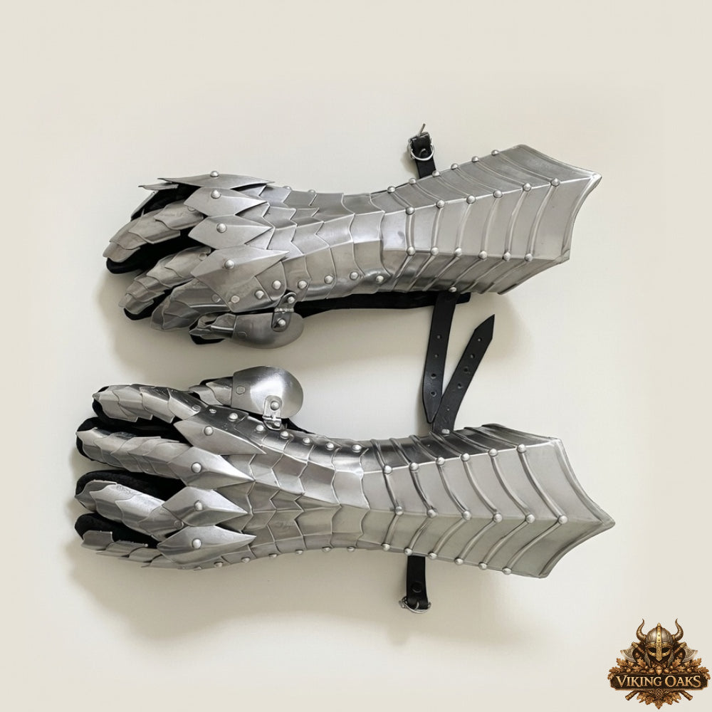 Ringwraith Nazgûl Black Steel Gauntlets – Dark Medieval Armor Gloves | Perfect Gift for Him