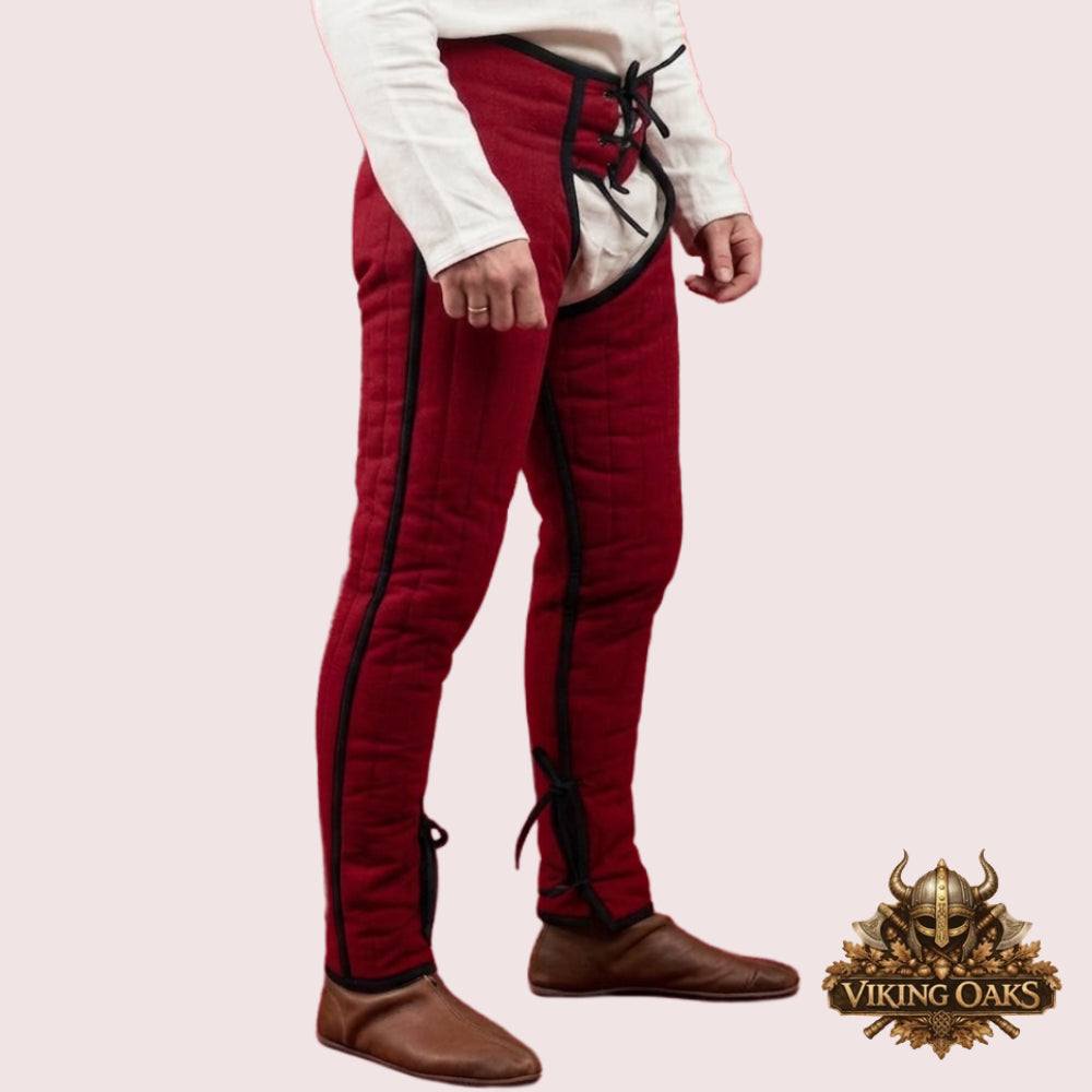 Medieval stretch leggings in cotton with adjustable waist for Renaissance Faire costume