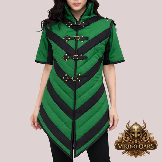Celtic Quilted Cotton Armor Tunic for LARP, Cosplay & Ren Faire