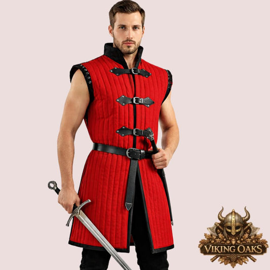 Medieval sleeveless gambeson made of 100% cotton for Ren Faire costume