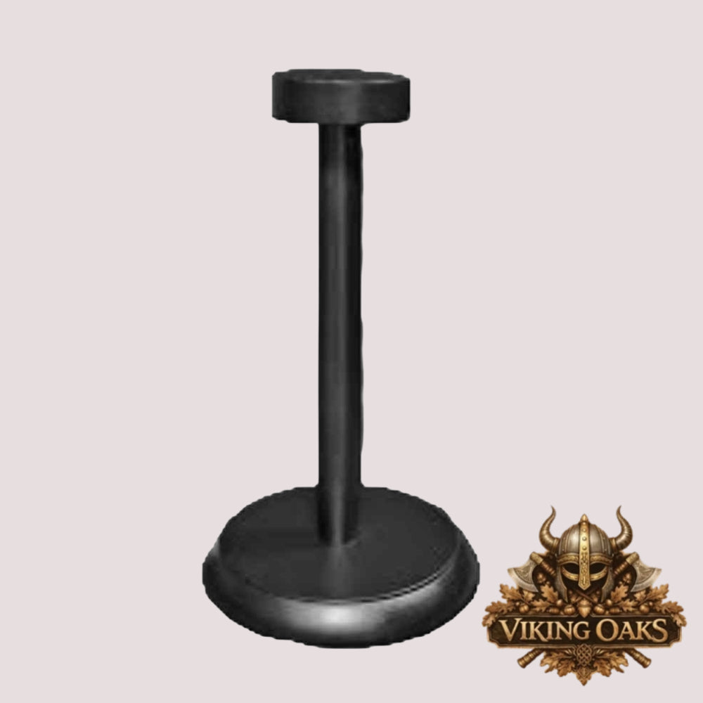 Barbuta Helmet – Functional Barbute Helmet with Wooden Display Stand