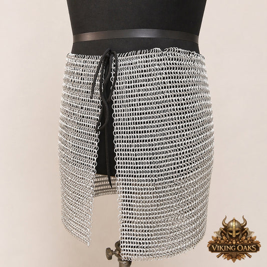 Handmade Aluminum Chainmail Skirt – Medieval Belly Dance Hip Belt Costume