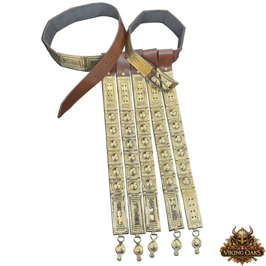 Roman Centurion Cingulum Belt – Leather Legionary Armor for Reenactment, LARP & Cosplay