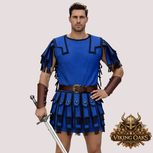 Roman Subarmalis Costume – Classic White Padded Armor Tunic for LARP, Reenactment & Cosplay