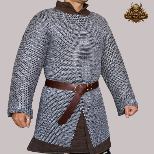 6MM Round Ring Chainmail Hauberk Medieval Viking Costume for Halloween Events