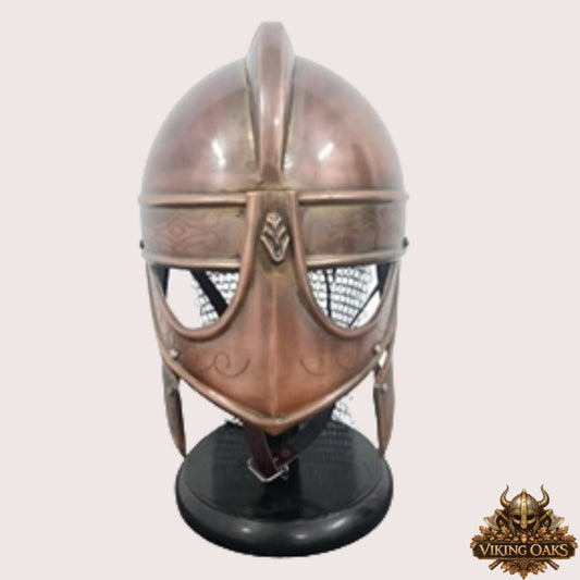 Medieval Viking Wolf Armor Helmet Copper Finish Full Wearable Metal Knight Helmet for Roleplay Cosplay Halloween Party Movie Prop
