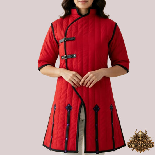 Ren Faire Gambeson Costume Medieval Padded Armor Jacket LARP Outfit