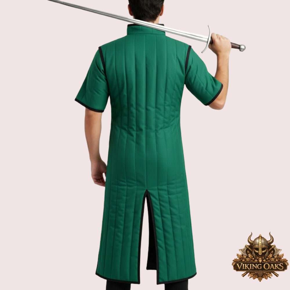 Renaissance Gambeson Costume – LARP Padded Armor Jacket – Functional Medieval Aketon