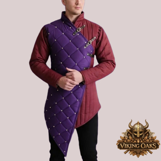 Medieval padded gambeson tunic for Ren Faire and cosplay in 100% cotton fabric