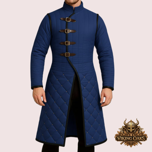 Gambeson for medieval costume made of 100% cotton with multiple size options