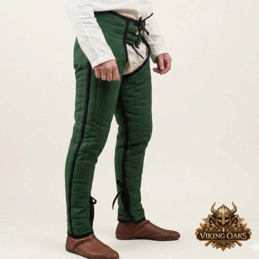 Medieval stretch leggings in cotton with adjustable waist for Renaissance faire costume