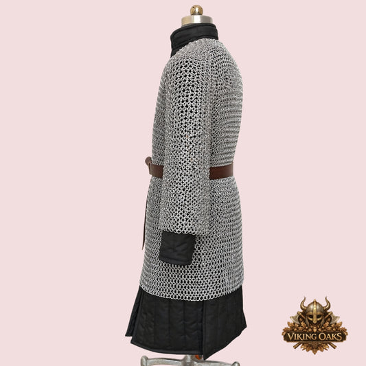 10mm 16 Gauge Aluminum Chainmail Haubergeon: Round Riveted Viking Shirt for Events