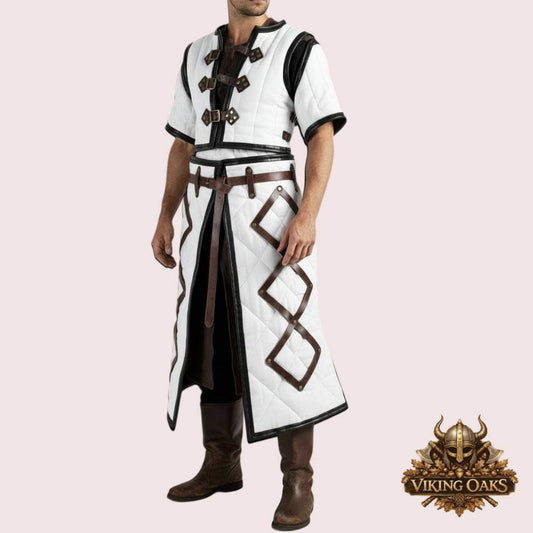 Medieval Gambeson Costume for Renaissance Faire with size chart and customization options