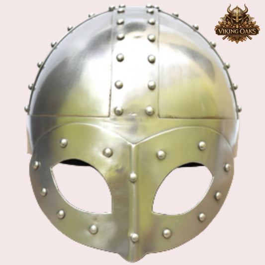 Viking Mask Helmet Set Silver and Black Norse Armour Set