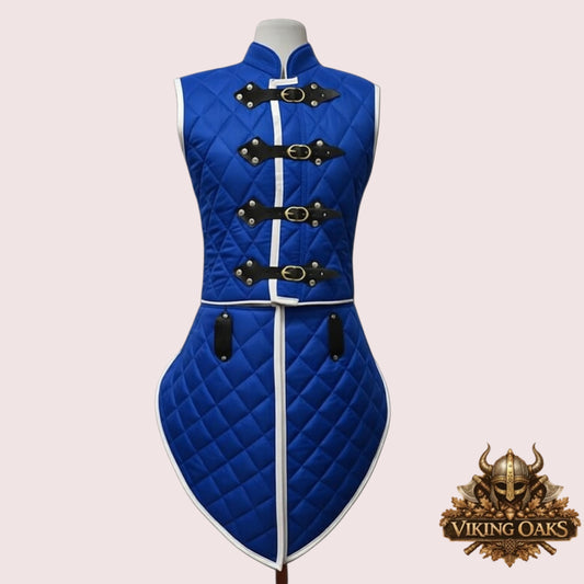 Sleeveless Witcher Renaissance Gambeson with Skirt