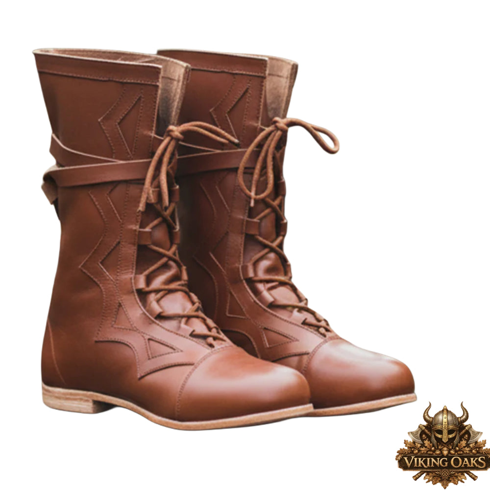 Medieval Renaissance Boots – Viking Pirate Ren Faire Reenactment Shoes