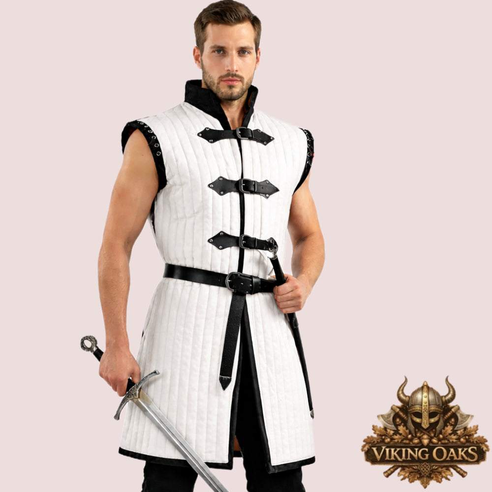Medieval sleeveless gambeson made of 100% cotton for Ren Faire padded armor costume