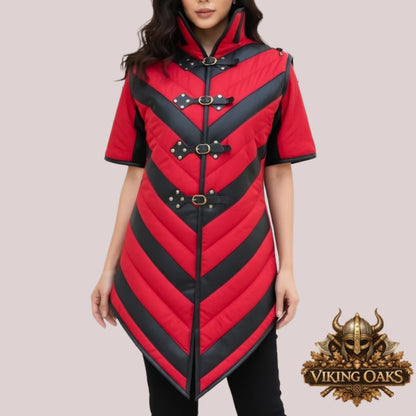 Celtic Quilted Cotton Armor Tunic for LARP, Cosplay & Ren Faire