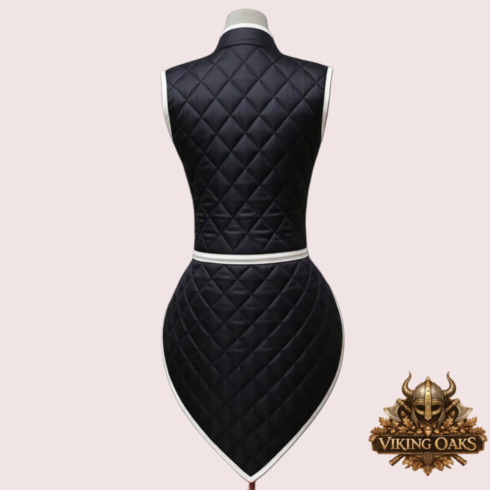 Sleeveless Witcher Renaissance Gambeson with Skirt
