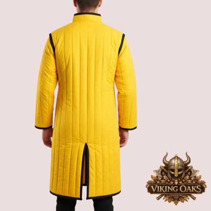 Medieval Gambeson Tunic for Renaissance Fair LARP costume with size chart