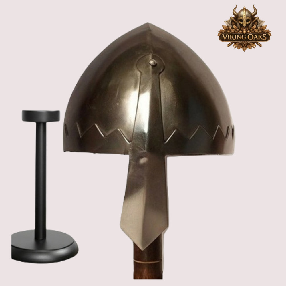 Handmade Norman Nasal Helmet – Medieval Knight Replica with  Display Stand