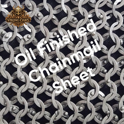 Riveted Mild Steel Chainmail Hauberk Viking Armor for Reenactment LARP Costume