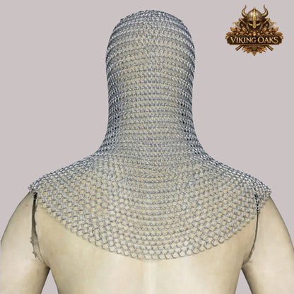Aluminum Butted Chainmail Hauberk Half Sleeve Round Ring Medieval Shirt for LARP Cosplay Reenactment