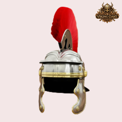 Roman Lorica Segmentata Armor Set with Helmet & Red Plume