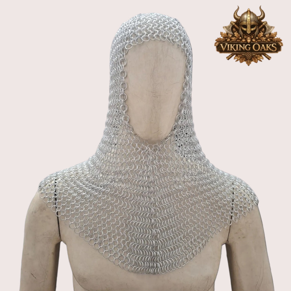 Aluminum Chainmail Hauberk 9MM Round Ring Medieval Armor Ren Faire Event Costume