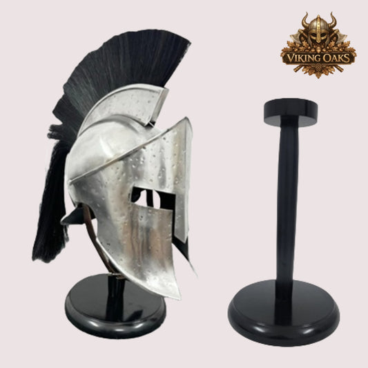 Silver Spartan Warrior Helmet – 300 Movie Replica, Halloween Gift for Him