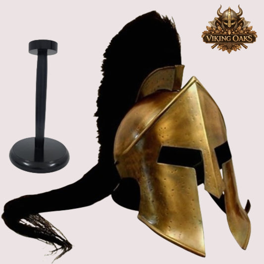 Brass Antique Spartan Warrior Helmet – 300 Movie Replica, Classic Spartan Helmet