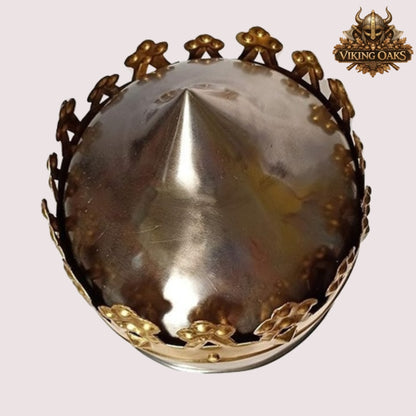 Medieval King Arthur Helmet – Richard Lionheart Crown Replica with  Wooden Display Stand