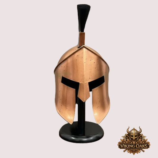 Spartan Helmet – 300 Warrior Costume for Role Play with  Display Stand