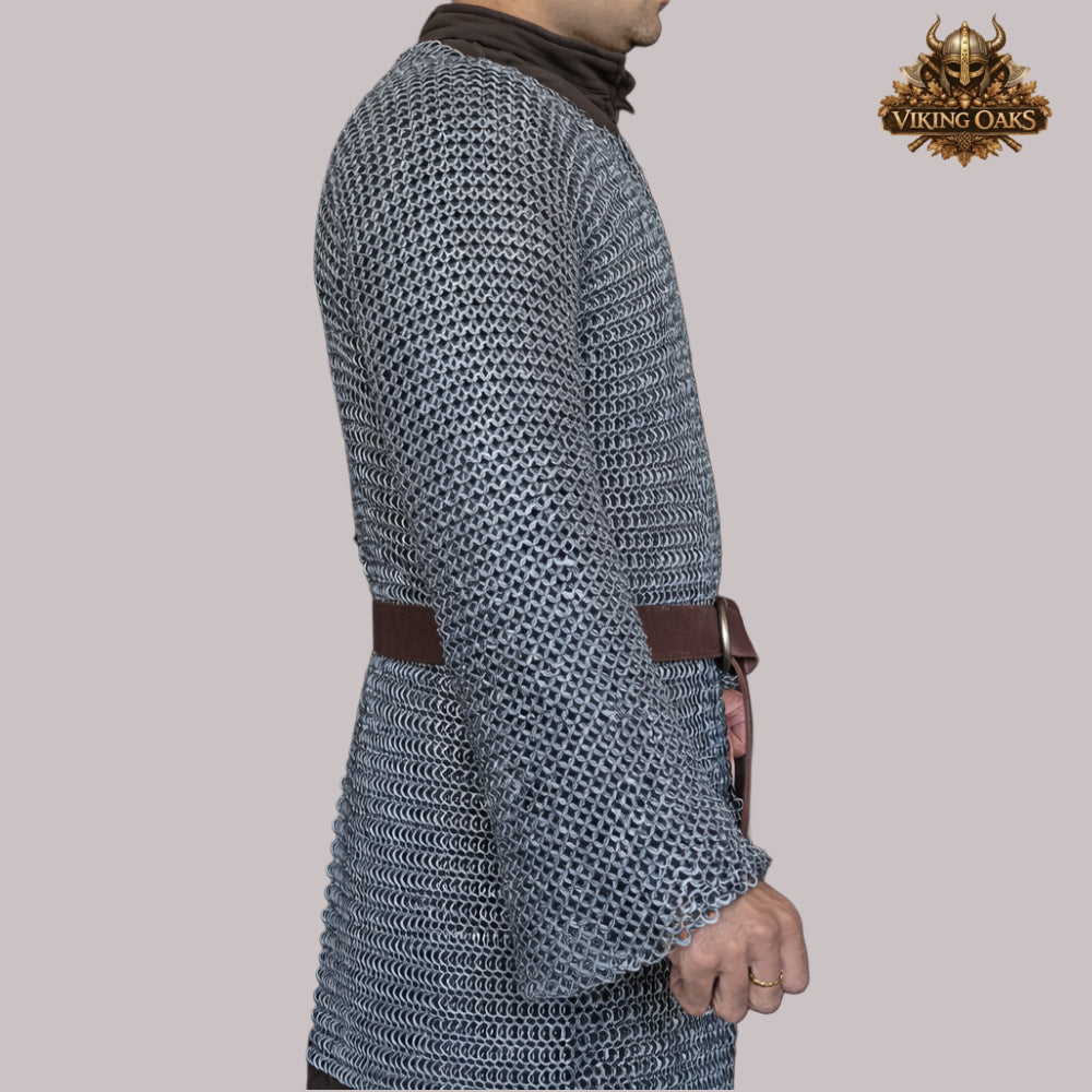 6MM Round Ring Chainmail Hauberk Medieval Viking Costume for Halloween Events