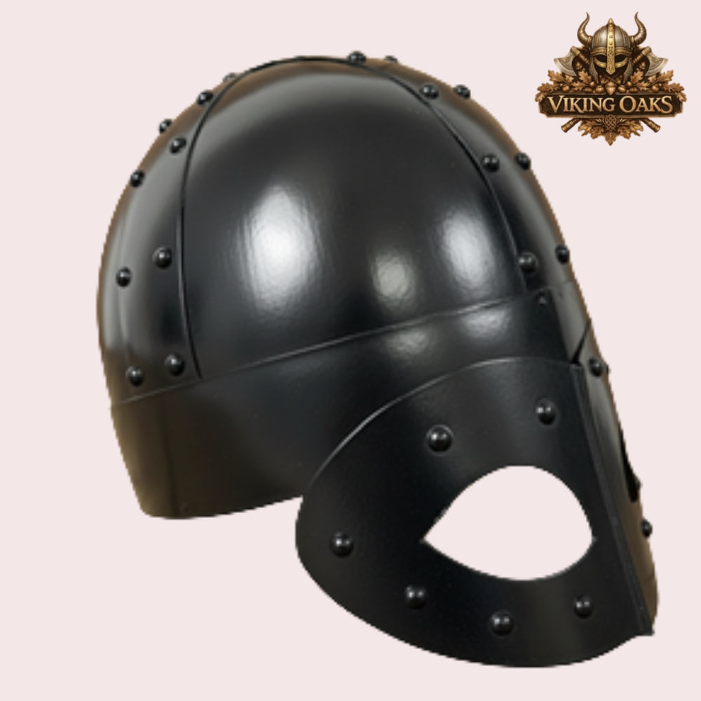 Viking Mask Helmet Set Silver and Black Norse Armour Set