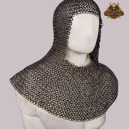 6MM Round Ring Chainmail Hauberk Medieval Viking Costume for Halloween Events