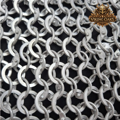 Aluminum Chainmail Hauberk 9MM Round Ring Medieval Armor Ren Faire Event Costume
