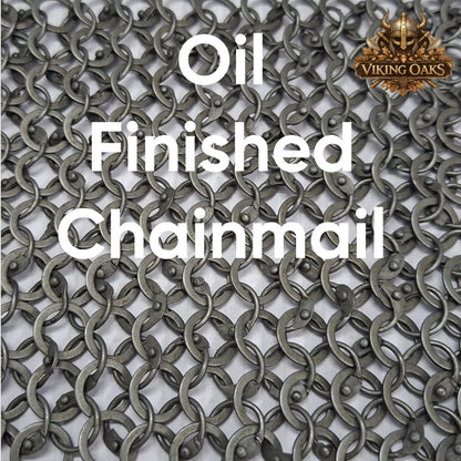 9MM Round Riveted Chainmail Coif Medieval Hood Ren Faire Costume