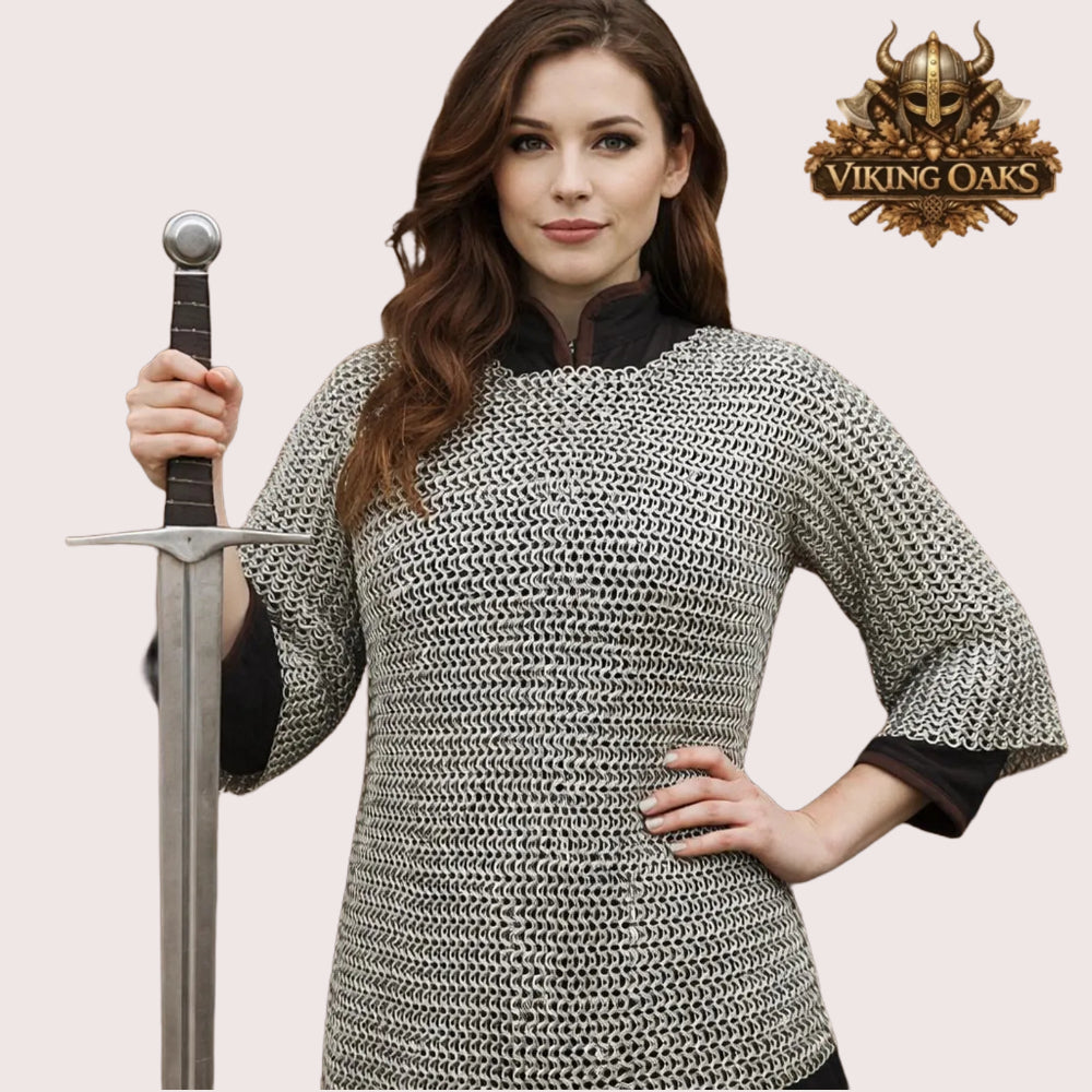 Aluminum Chainmail Hauberk 9MM Round Ring Medieval Armor Ren Faire Event Costume