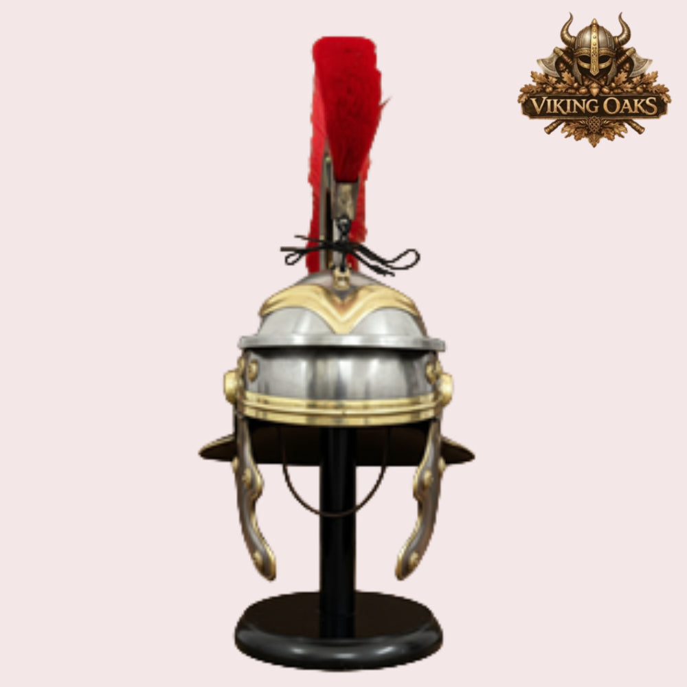 Lorica Segmentata Roman Armor Set with Roman Helmet Red Plume