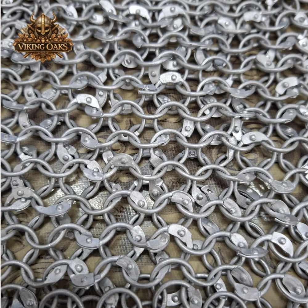 Aluminum Chainmail Coif Ren Faire LARP Viking Costume Halloween Hood