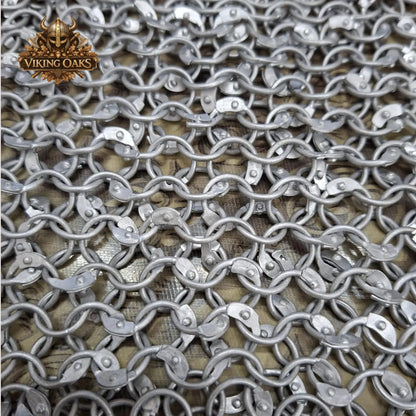 Aluminum Chainmail Coif Ren Faire LARP Viking Costume Halloween Hood