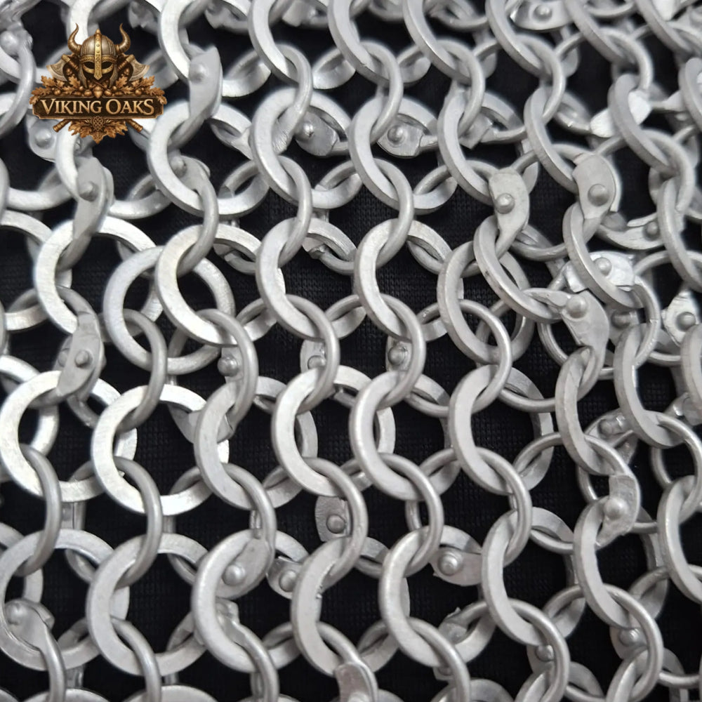 Aluminum Chainmail Coif Ren Faire LARP Viking Costume Halloween Hood