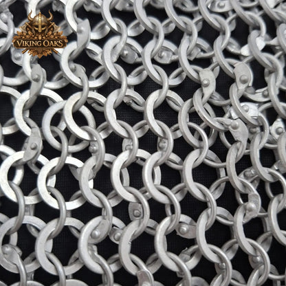 Aluminum Chainmail Coif Ren Faire LARP Viking Costume Halloween Hood