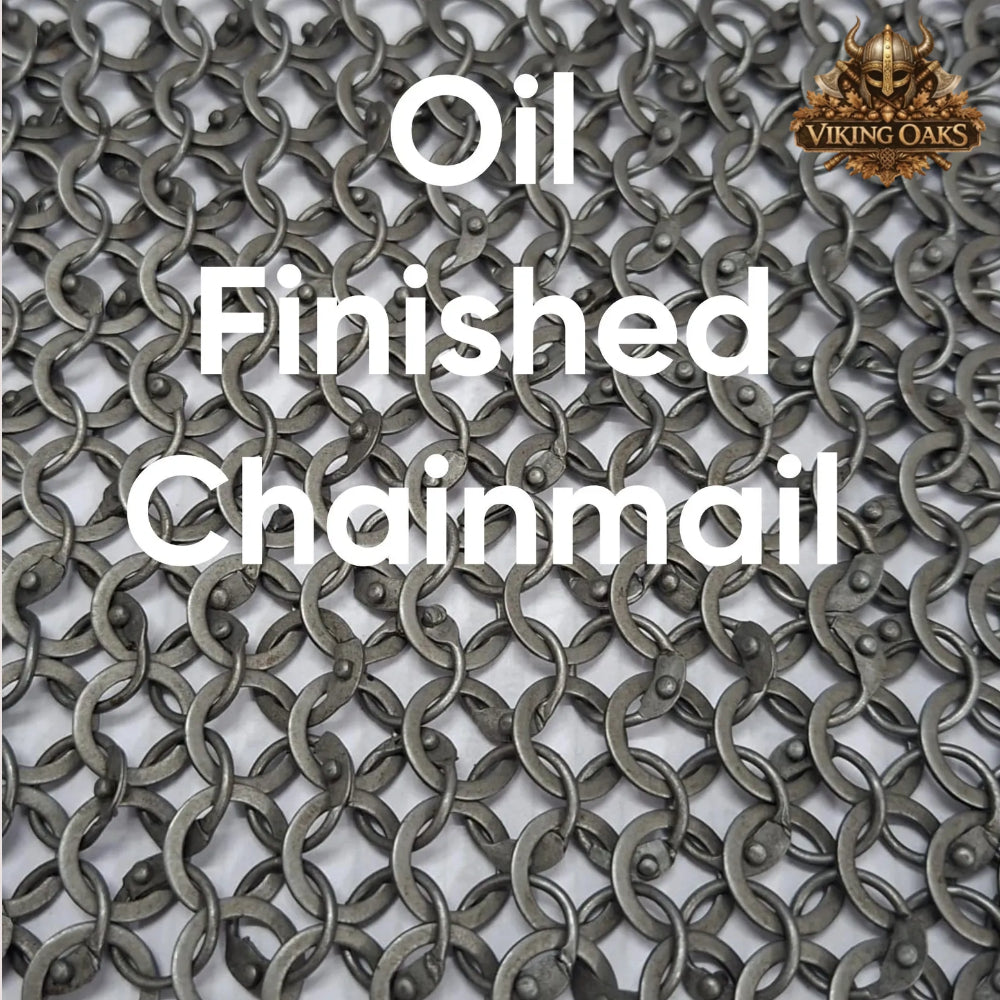 9MM Round Ring Riveted Chainmail Shirt with Solid Rings Medieval Mild Steel Hauberk