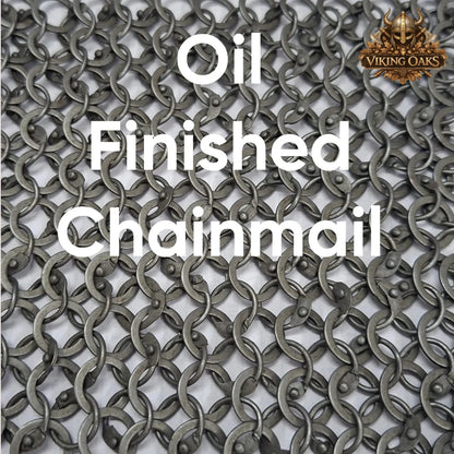 9MM Round Ring Riveted Chainmail Shirt with Solid Rings Medieval Mild Steel Hauberk